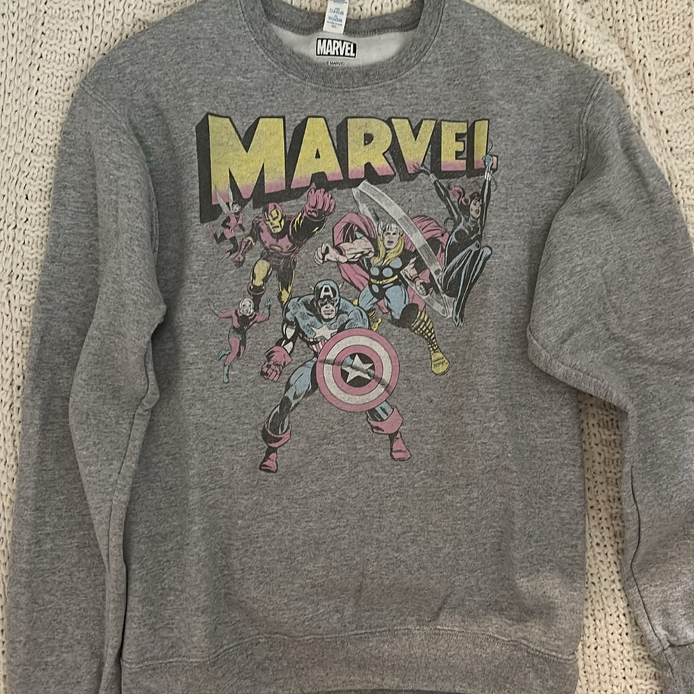 Marvel Gray Graphic Sweatshirt
